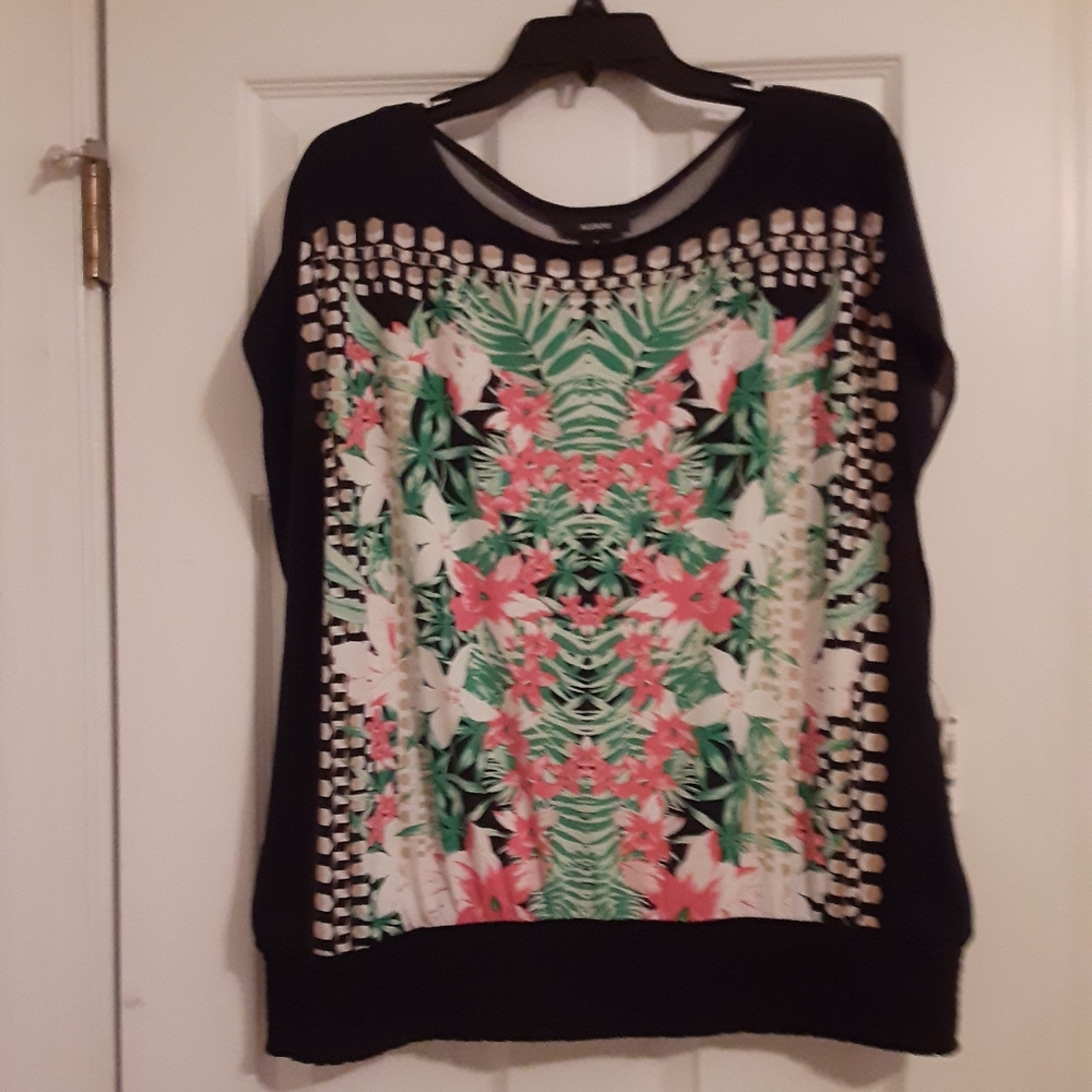 Alfini Floral Womens Dress Top